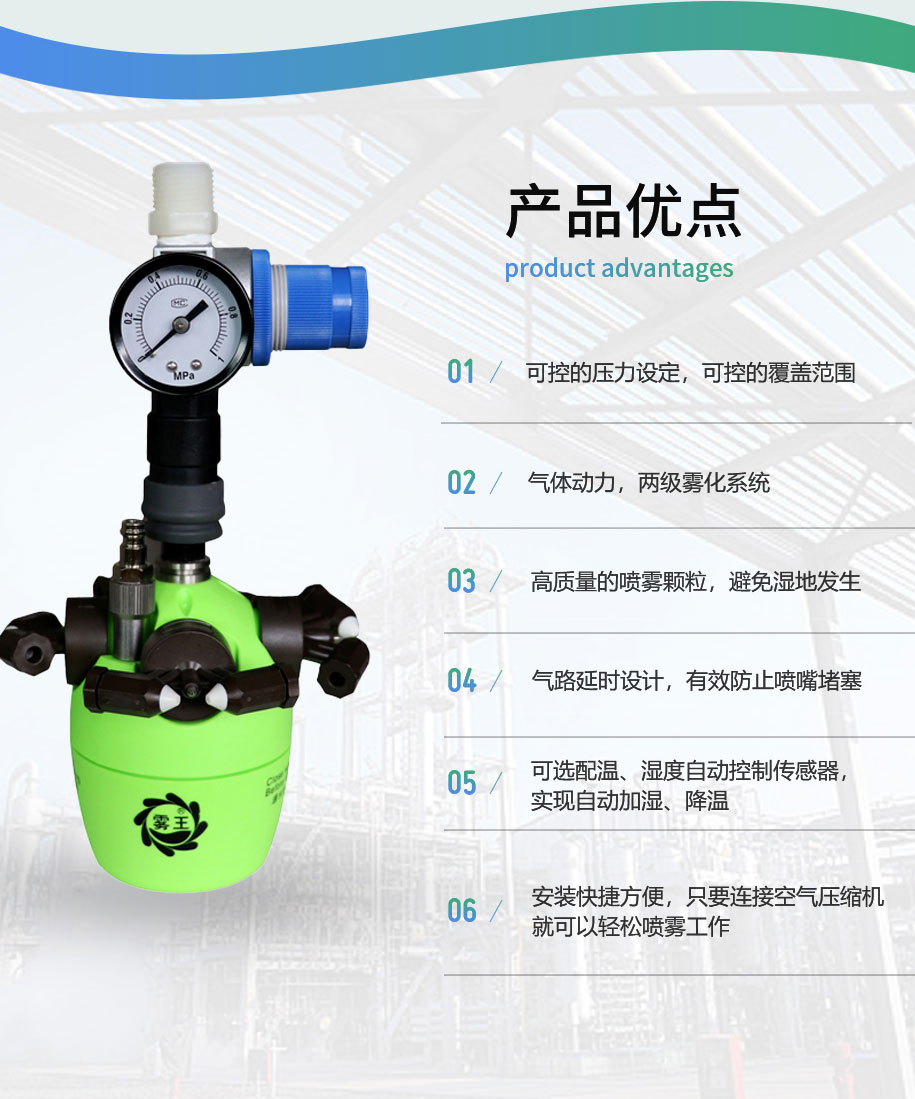 二流體工業加濕器有幾個噴嘴？